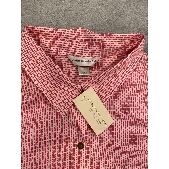 Christopher & Banks Tops - NWT Christopher & Banks Women's Pink Top Shirt Size XL 3/4 Sleeve NEW